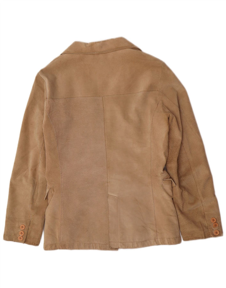 Conbipel Veste Blazer En Daim Pour Femme À 2 Boutons IT 48 XL Cuir Beige