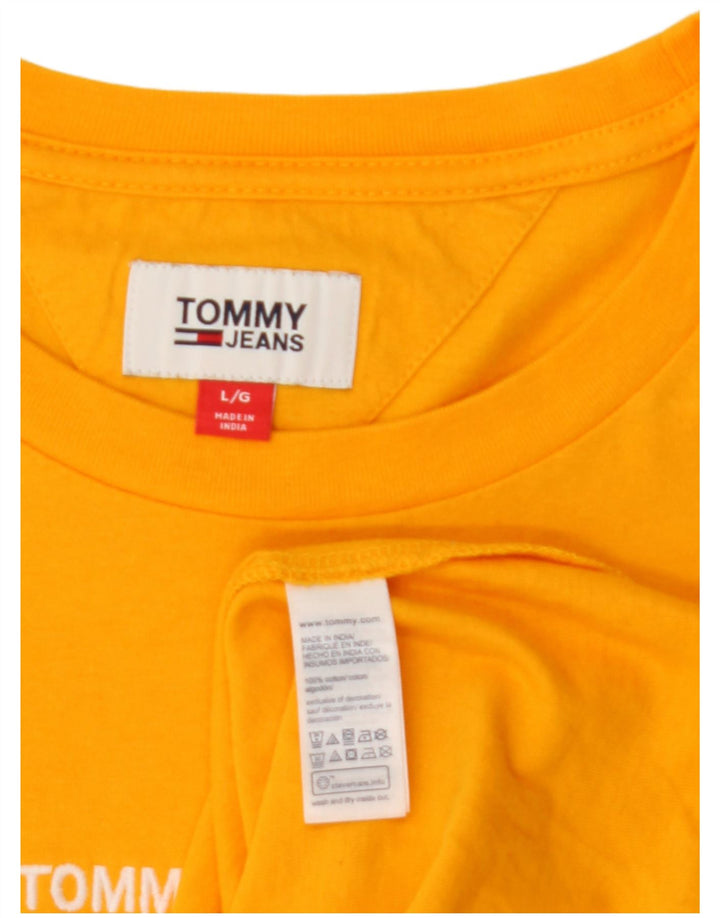 TOMMY HILFIGER T-Shirt Homme Top Large Jaune Coton