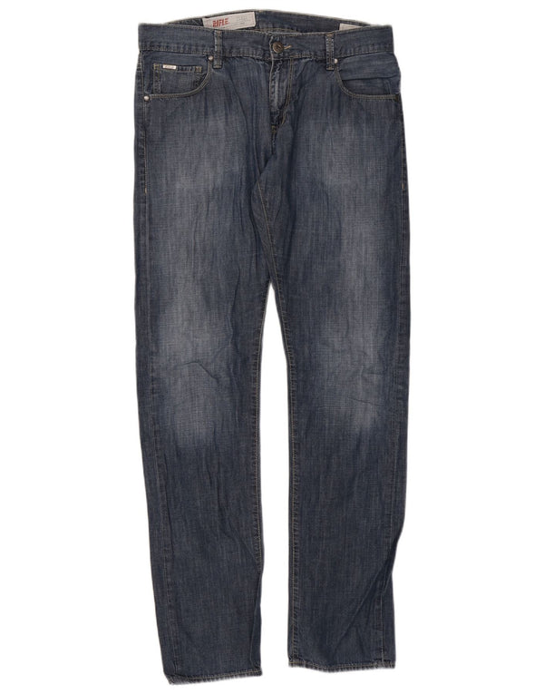 Rifle Jean droit pour homme IT 48 Medium W34 L34 Bleu Coton