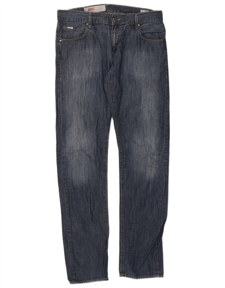 Rifle Jean droit pour homme IT 48 Medium W34 L34 Bleu Coton