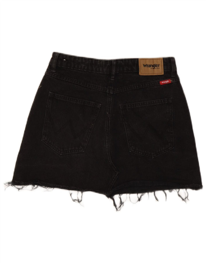 Wrangler Mini jupe en jean pour femme US 9 Medium W27 en coton noir