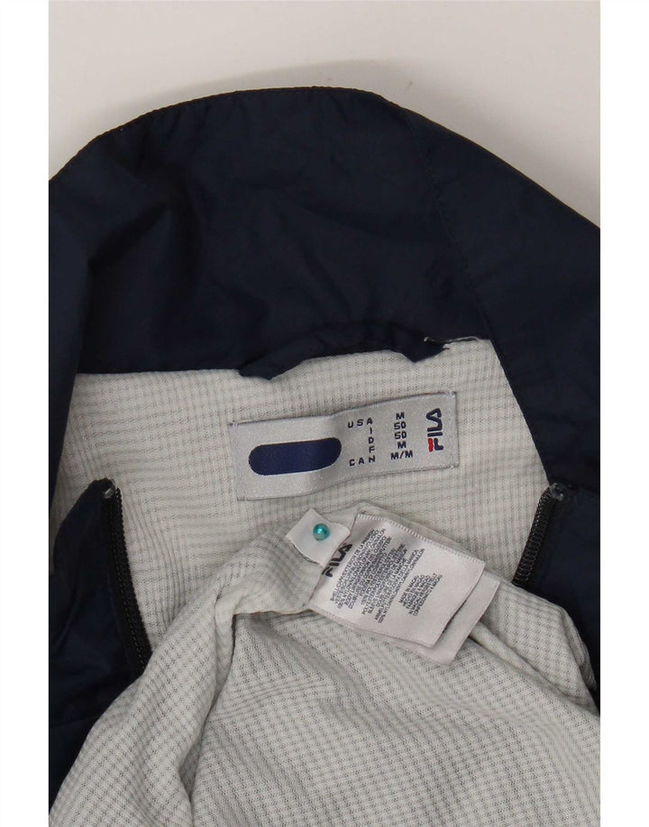 Fila Veste de Survêtement Graphique Homme Bleu Marine Moyen Nylon Colorblock