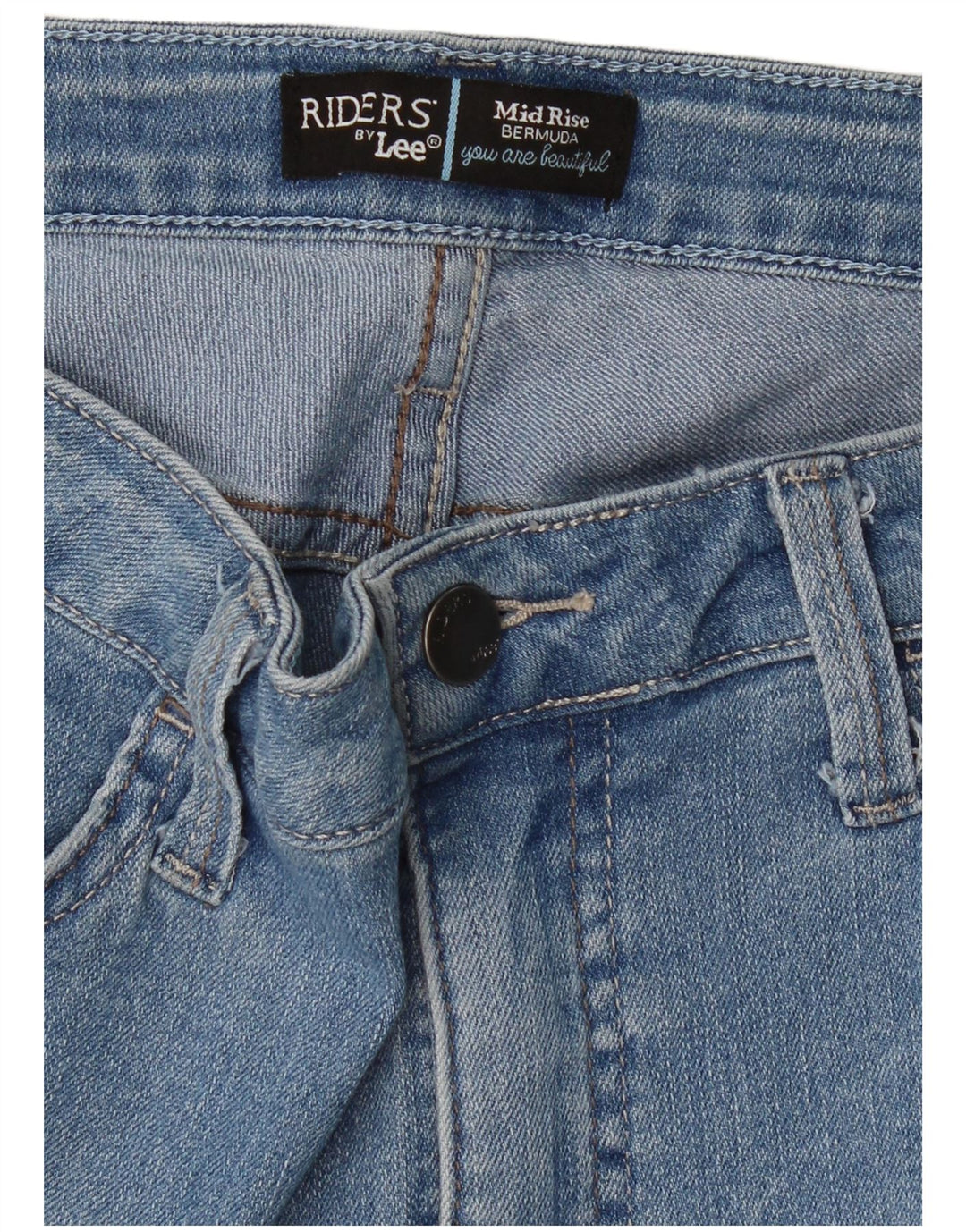 Lee Bermuda Taille Moyenne Riders Femme W30 Bleu Moyen