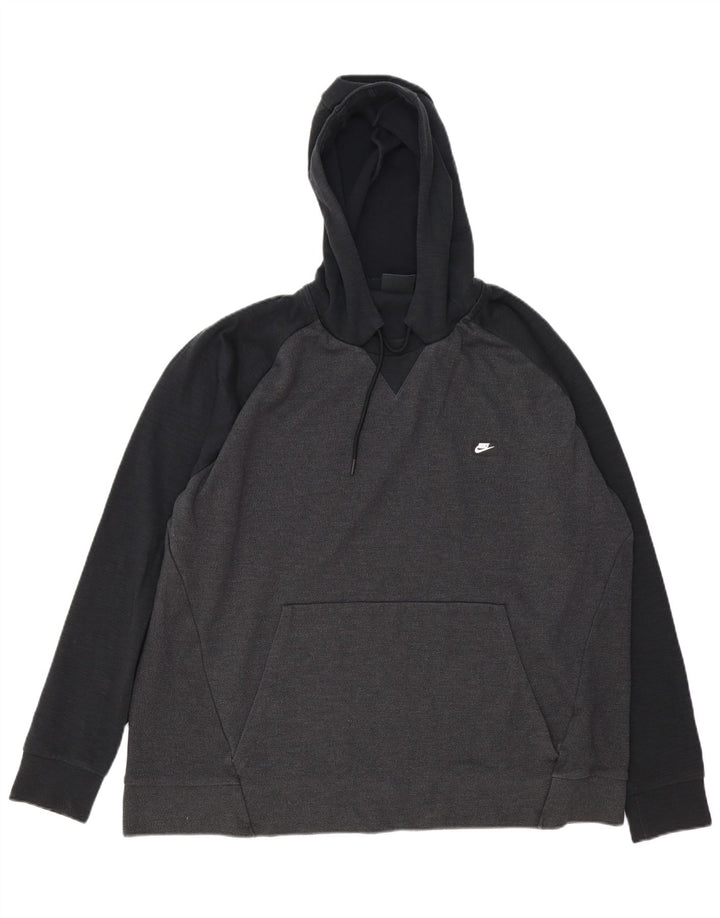 NIKE Pull à capuche pour homme 2XL en coton color block gris