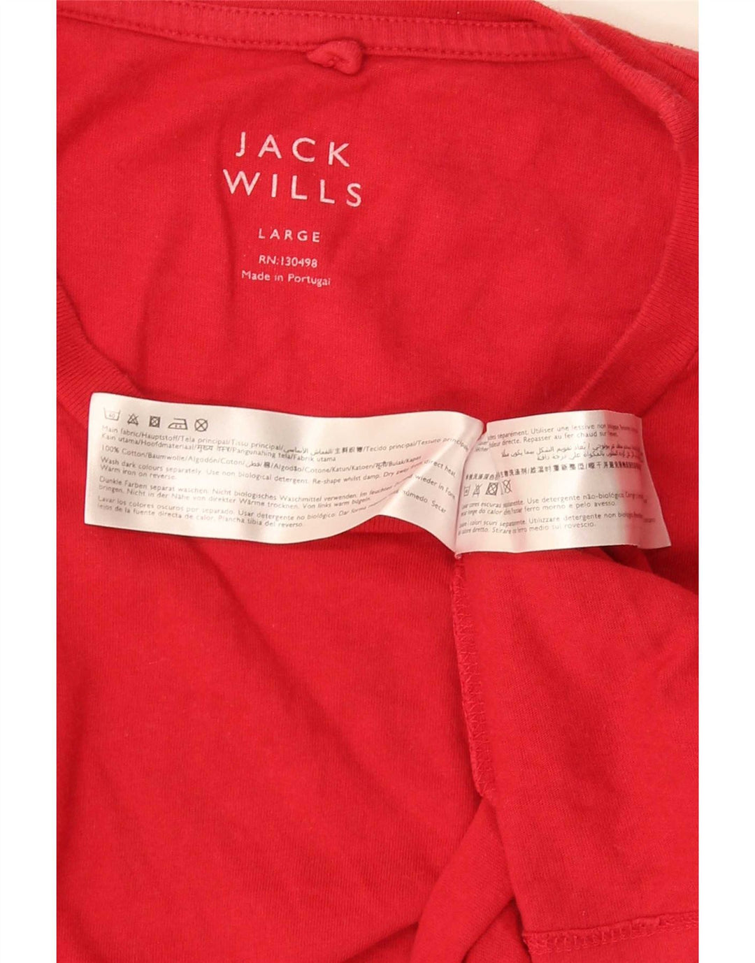 Jack Wills T-Shirt Homme Haut Large Rouge Coton