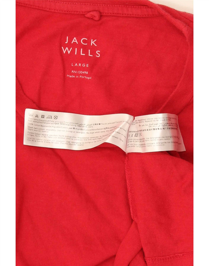 Jack Wills T-Shirt Homme Haut Large Rouge Coton
