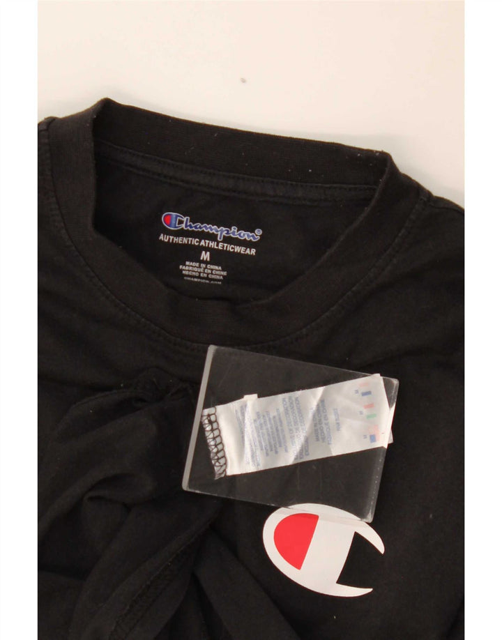 Champion Garçon Graphic Top Manches Longues 9-10 ans Coton Noir Moyen
