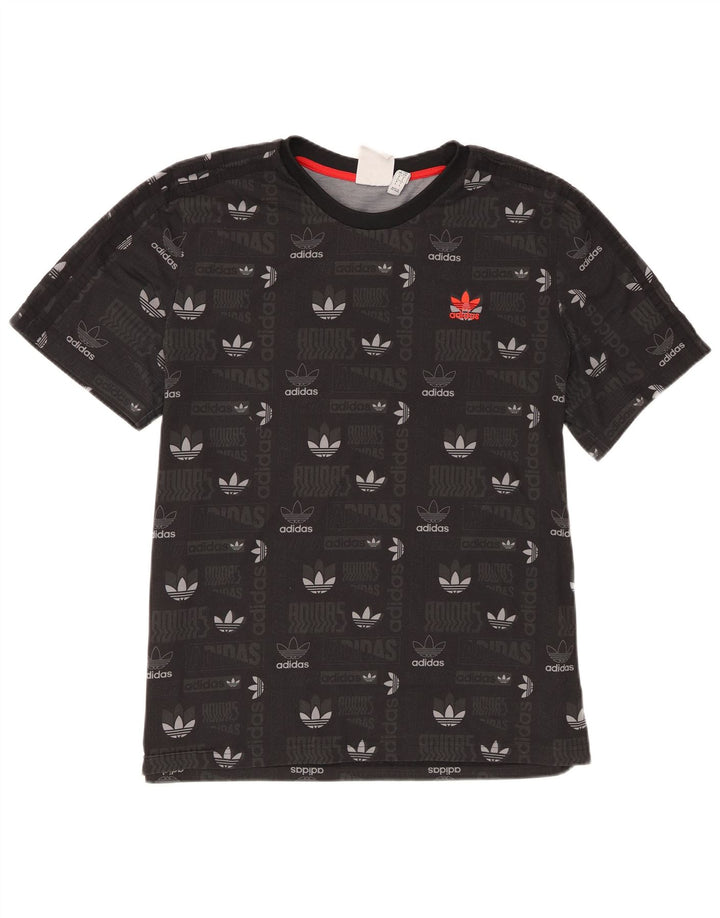 Adidas T-shirt graphique pour hommes, grand, noir, polyester