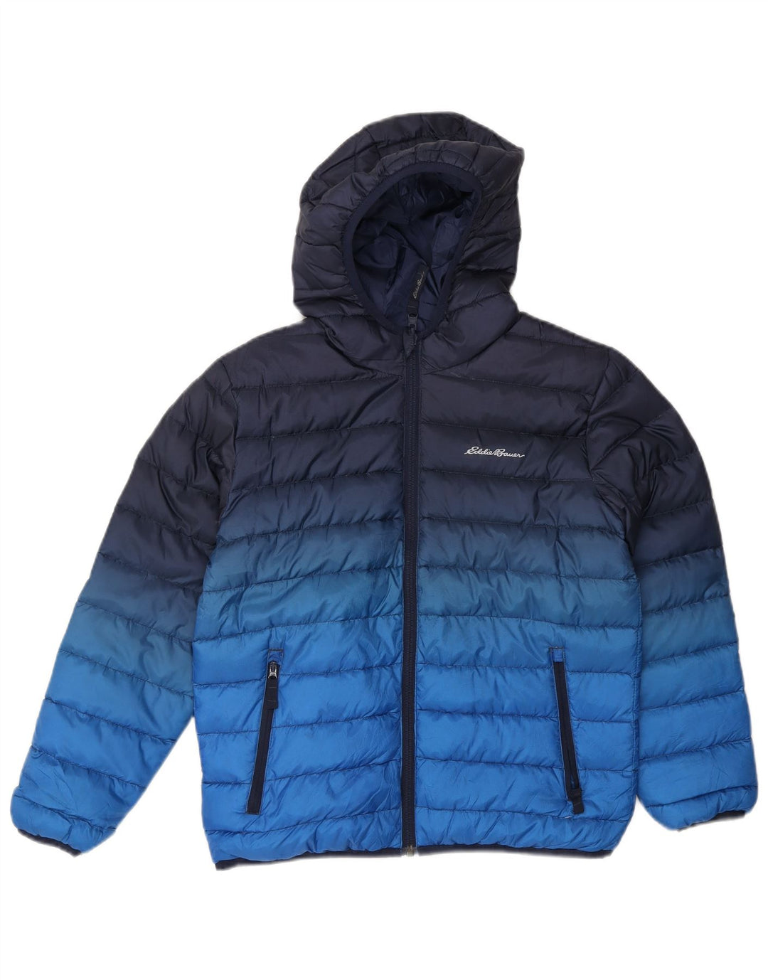 Eddie Bauer Veste matelassée à capuche pour garçon 10-11 ans Bleu marine moyen