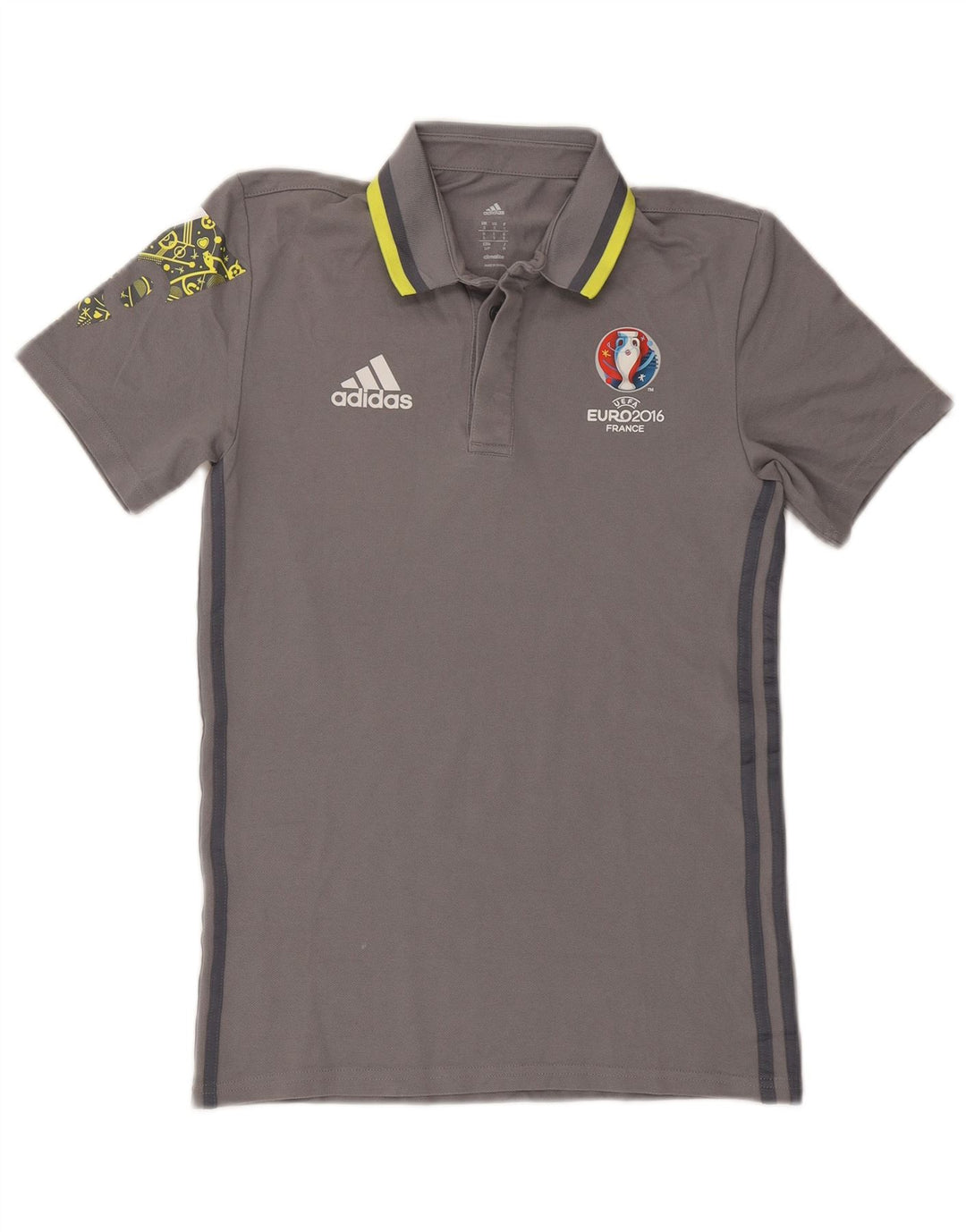 Adidas Homme Climalite Graphic Polo Petit Gris Coton