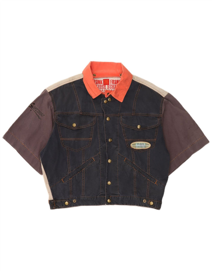 Frank Scozzese Veste en jean surdimensionnée pour homme UK 38 Bleu marine moyen
