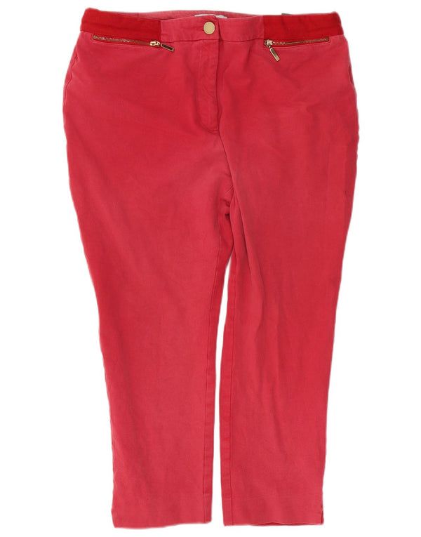 Marks & Spencer Pantalon Capri Per Una pour femme UK 16 Large W36 L23 Rouge