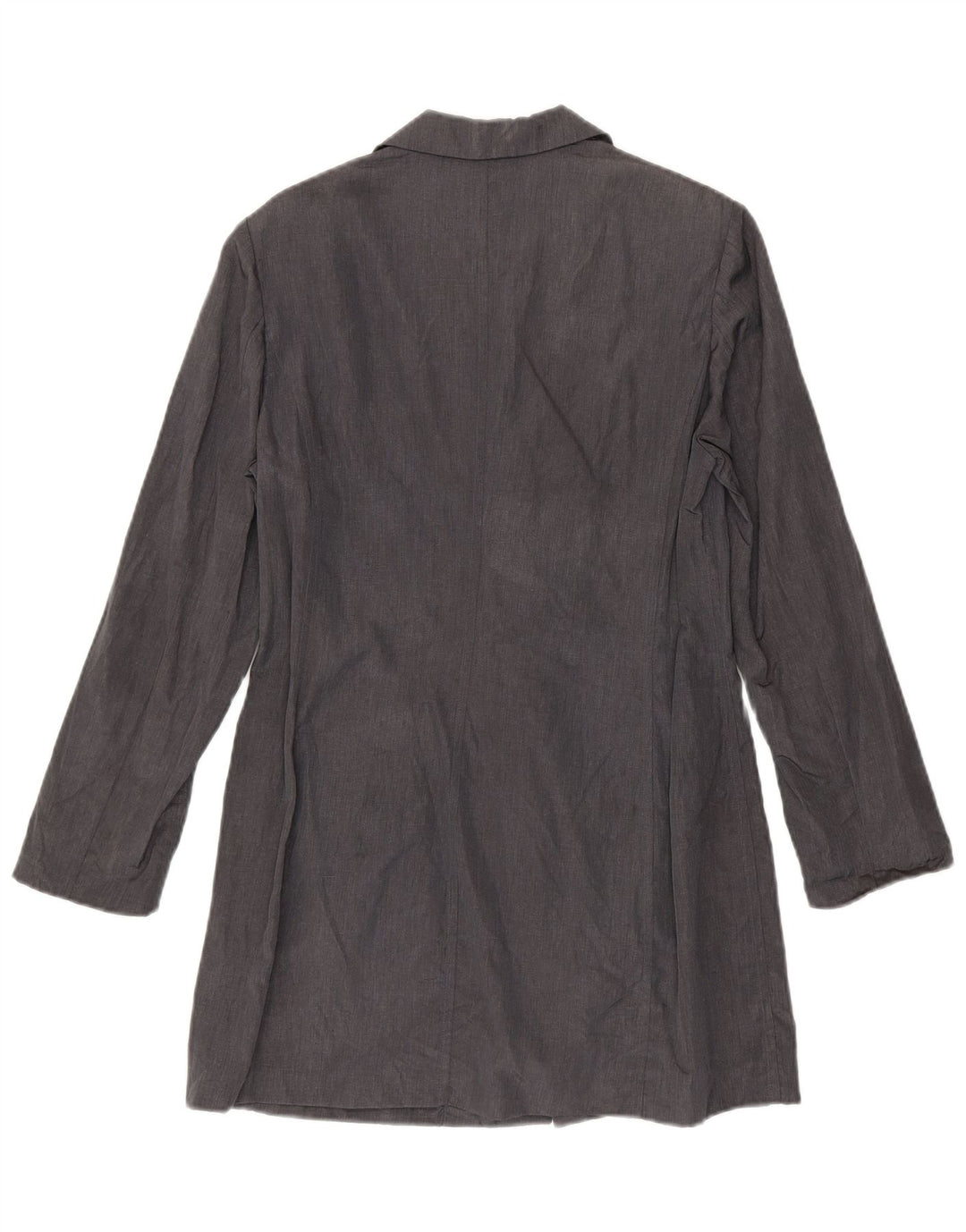 Max & Co. Veste blazer longue à 3 boutons pour femme UK 12 Lin gris moyen