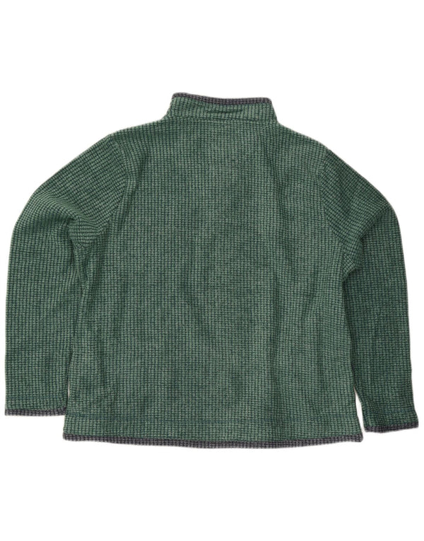 Weird Fish Pull polaire à col zippé pour homme XL Vert Polyester