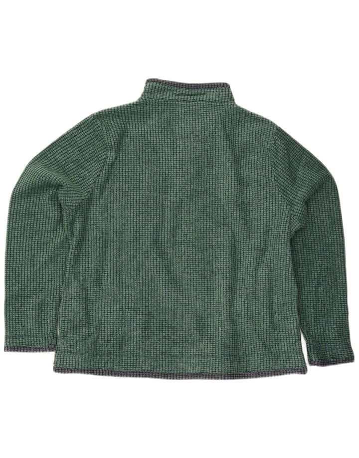Weird Fish Pull polaire à col zippé pour homme XL Vert Polyester