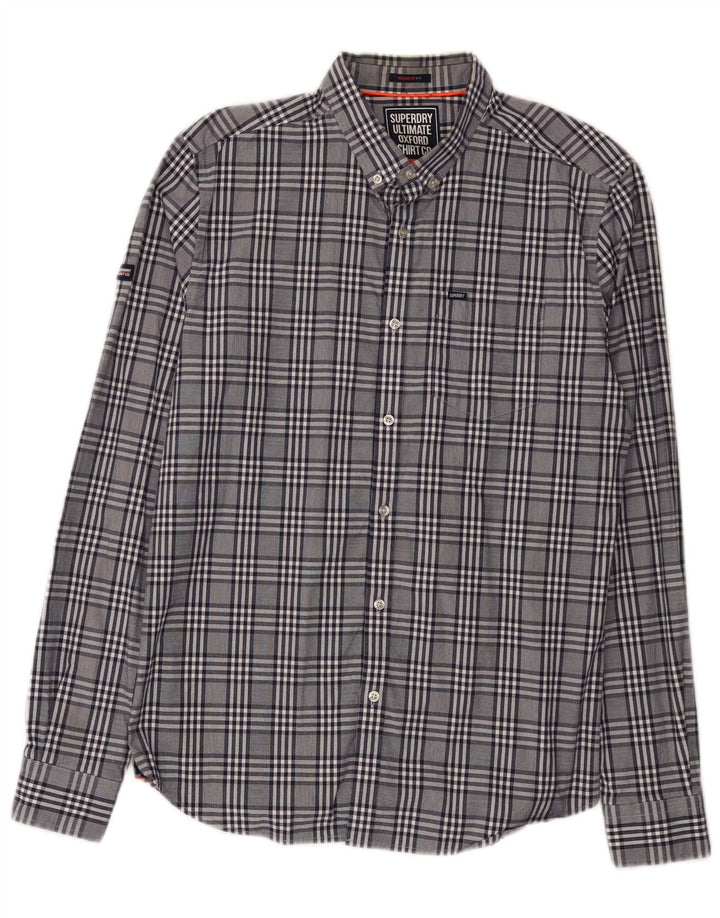 Superdry Chemise Regular Fit Homme Gris Carreaux