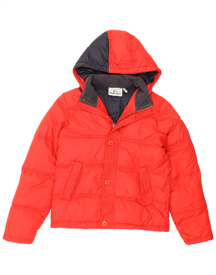 Woolrich Veste matelassée à capuche Penn-Rich pour homme UK 38 Nylon rouge moyen