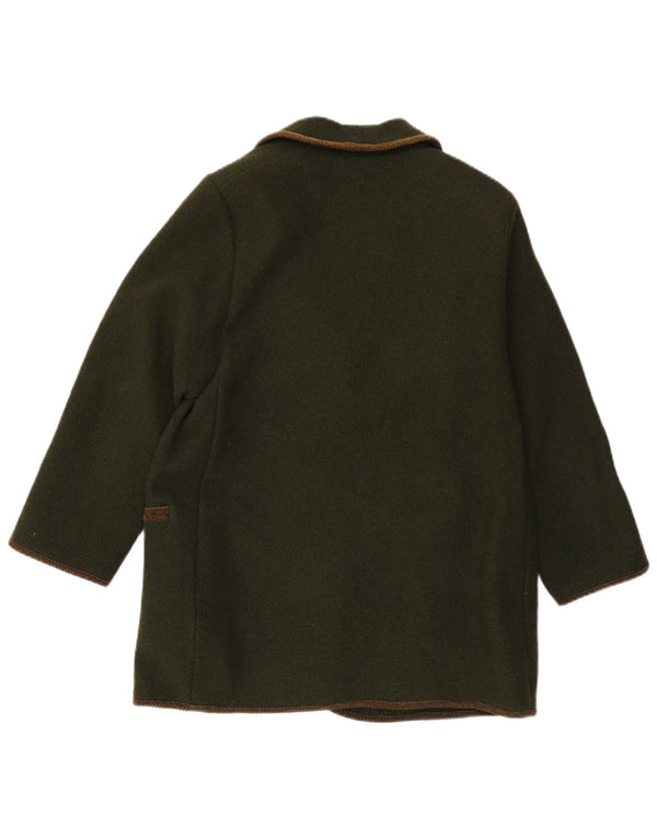 vintage Femme 4 Bouton Blazer Veste UK 12 Vert Moyen
