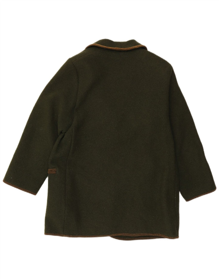 vintage Femme 4 Bouton Blazer Veste UK 12 Vert Moyen