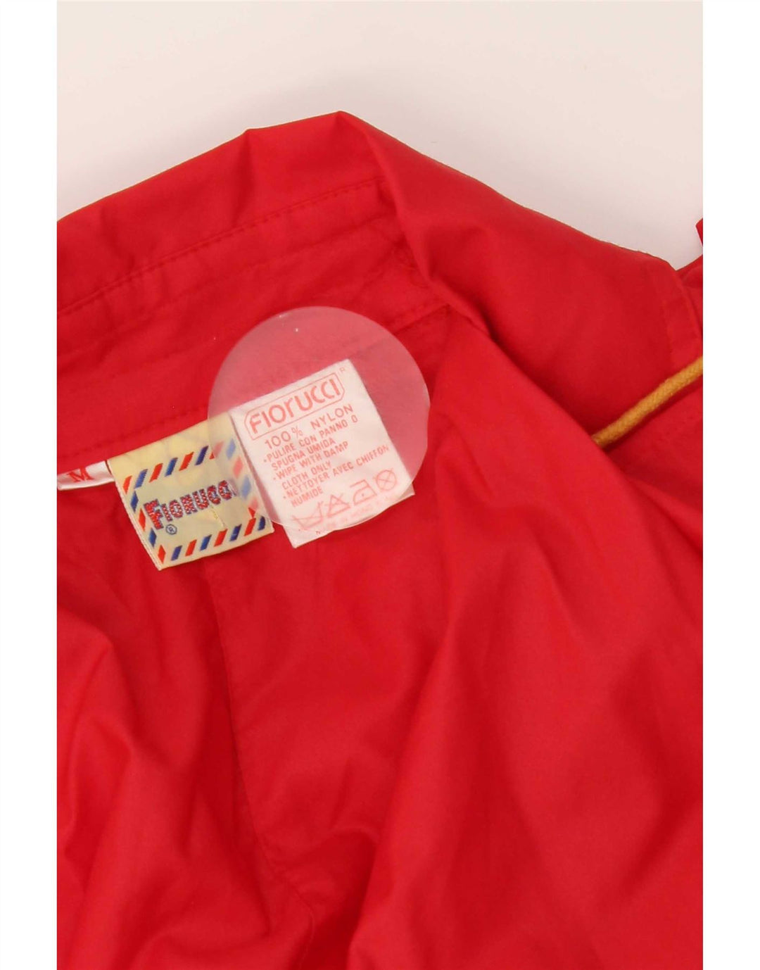 Fiorucci Trench-coat à capuche pour femme UK 14 Nylon rouge moyen