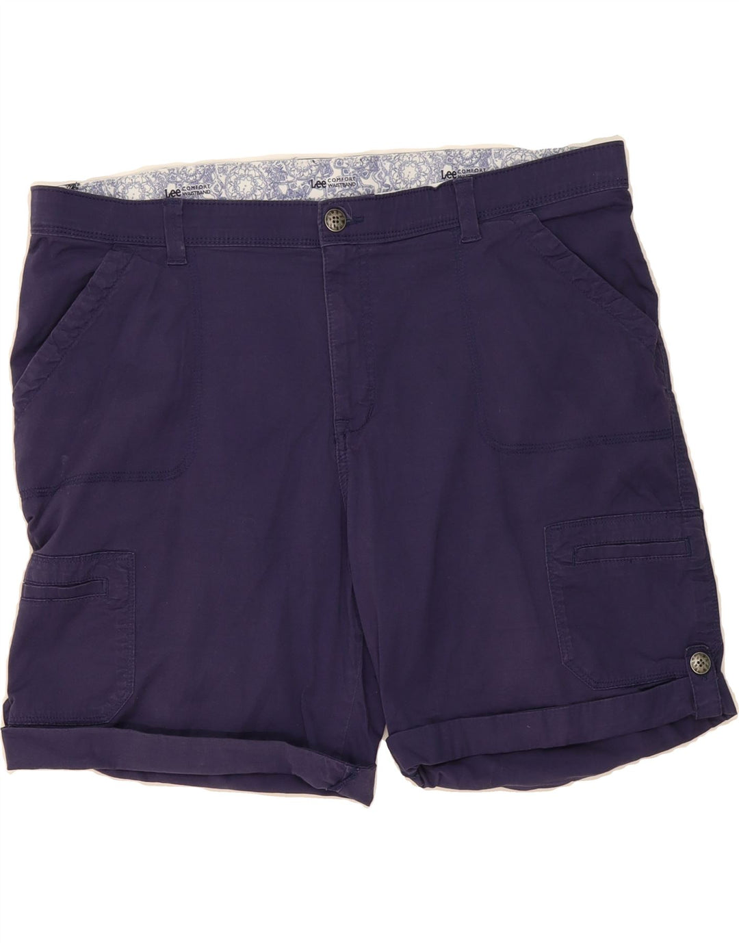 LEE Womens Cargo Shorts US 20 3XL W40 Navy Blue Cotton Vintage Lee and Second-Hand Lee from Messina Hembry 