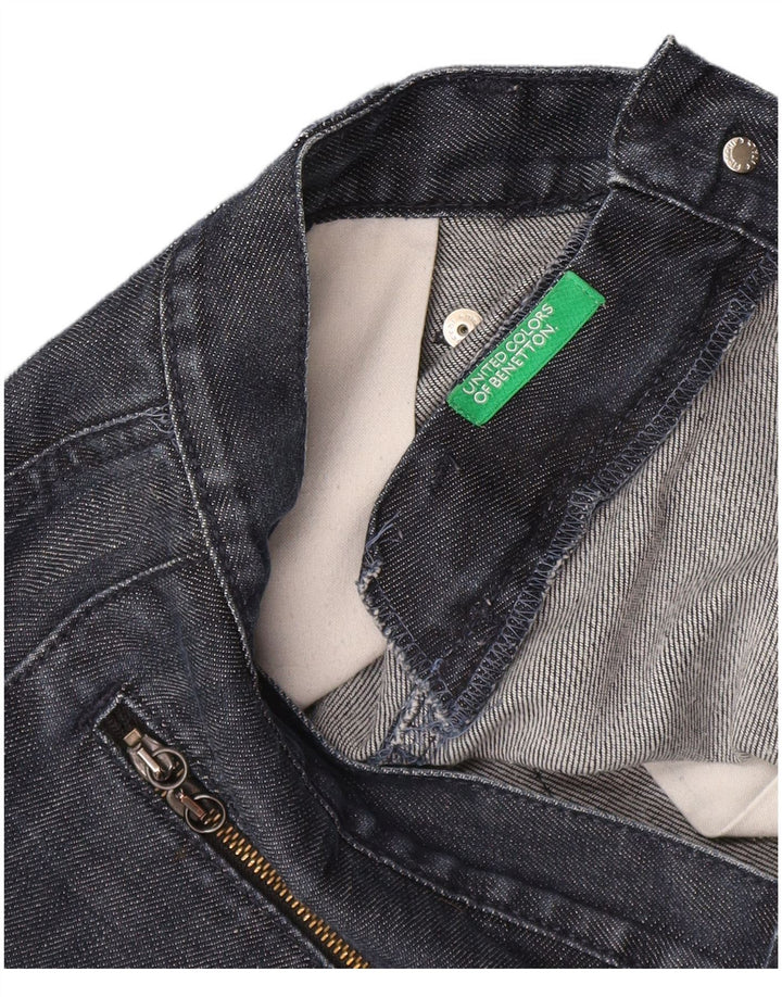 Benetton Jupe En Jean Femme W32 Large Bleu Marine