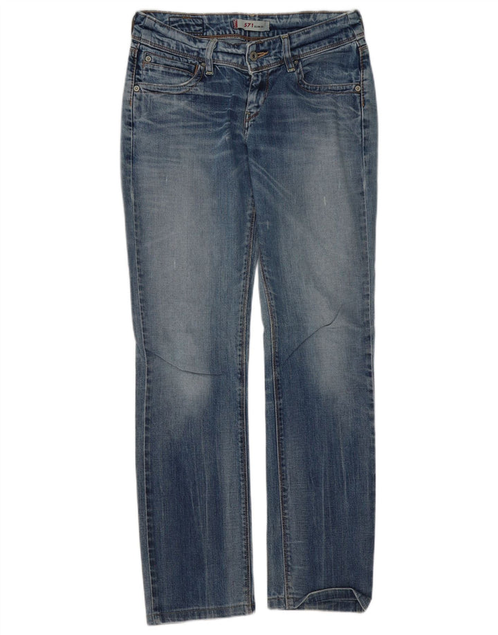 Levi's Jean Slim 571 Distressed Femme W29 L31 Bleu Coton