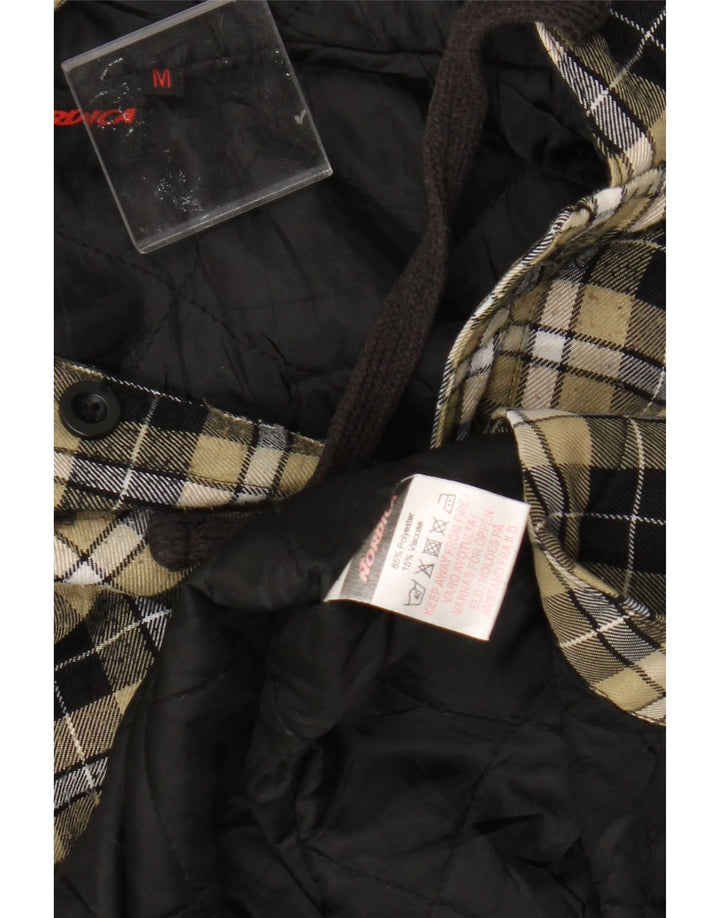 Nordica Chemise à capuche en flanelle pour homme en flanelle jaune moyen à carreaux en polyester