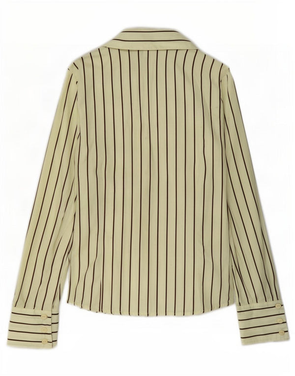 Miss Selfridge Chemise Femme UK 12/14 Coton Rayé Jaune Moyen