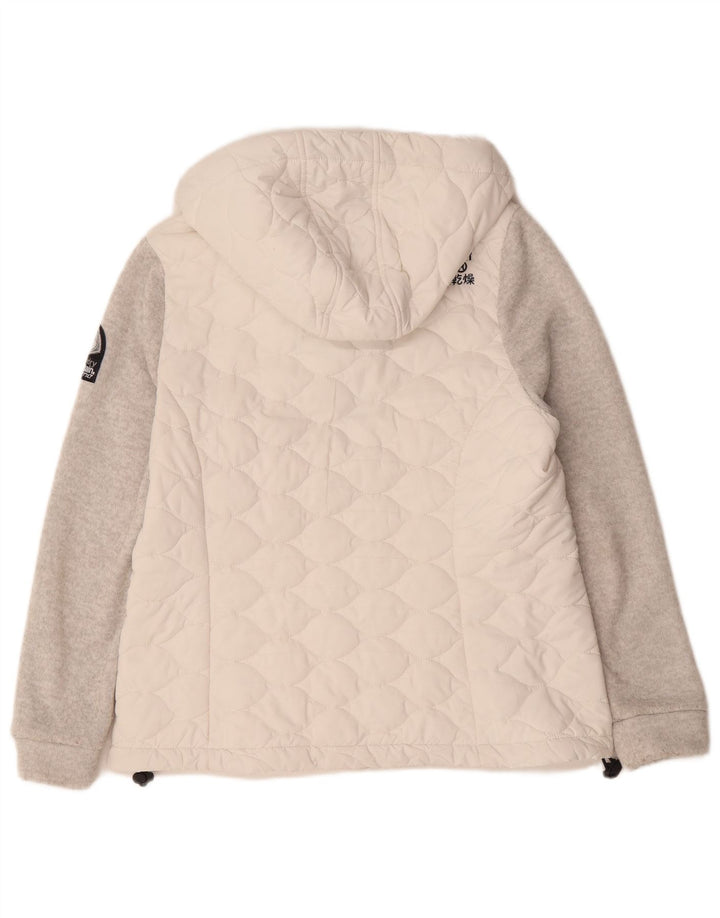 Superdry Veste coupe-vent à capuche pour femme UK 16 Large Blanc Colourblock
