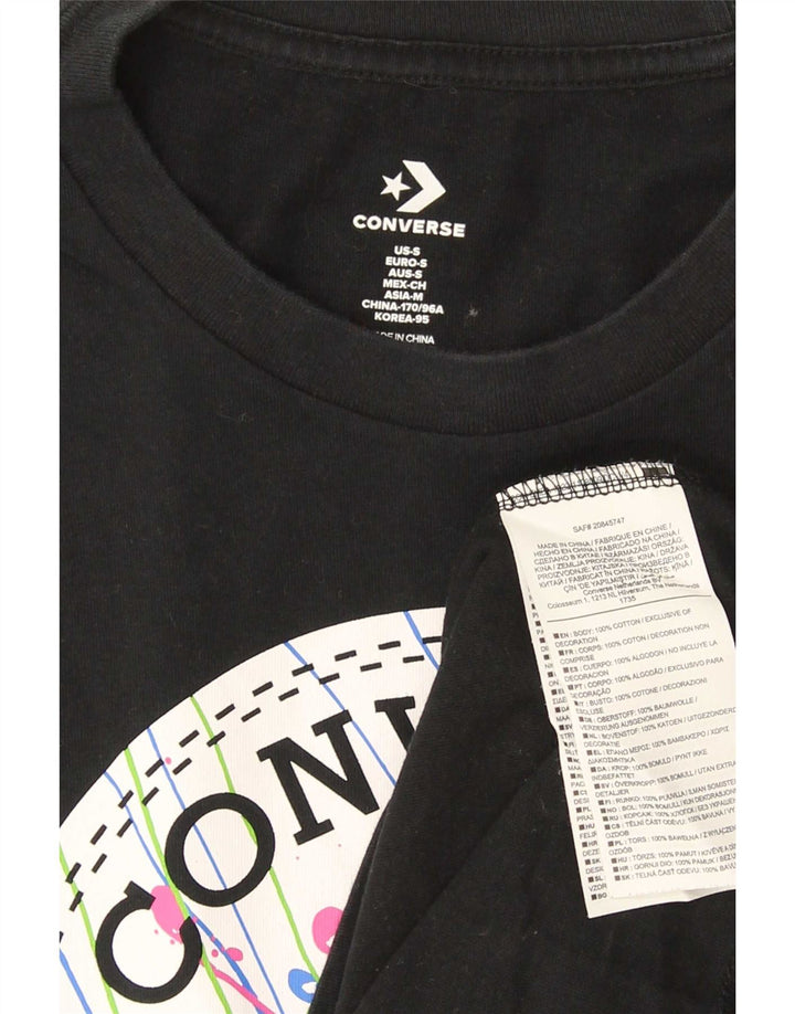 Converse Chuck Taylor Graphic T-Shirt Haut Petit Noir Coton Homme