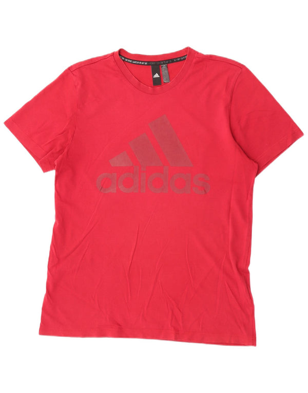 Adidas T-shirt graphique pour homme en coton bordeaux moyen