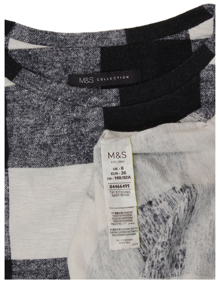 Marks & Spencer Haut à manches longues pour femme UK 8 Small Bleu marine Polyester