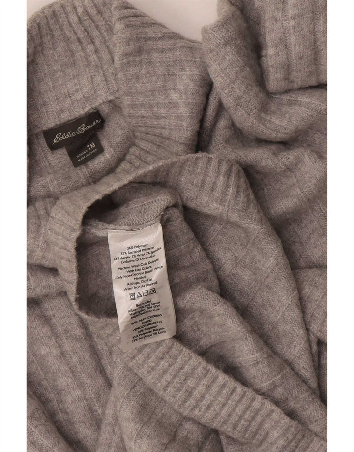 Eddie Bauer Pull à col roulé pour femme Gris moyen UK 14