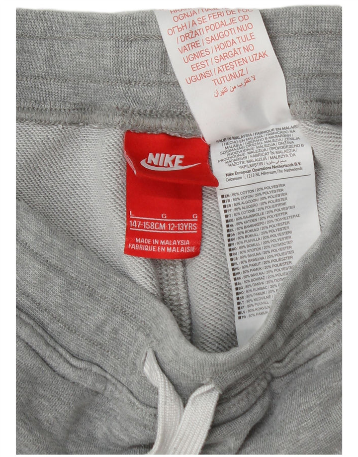 Nike Short de sport graphique pour garçon 12-13 ans Grand gris coton