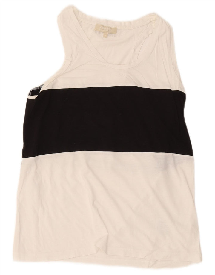 Max Mara Débardeur pour femme UK 12 Medium Blanc Colourblock