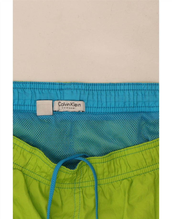 Calvin Klein Short de bain graphique pour femme UK 14 Vert moyen