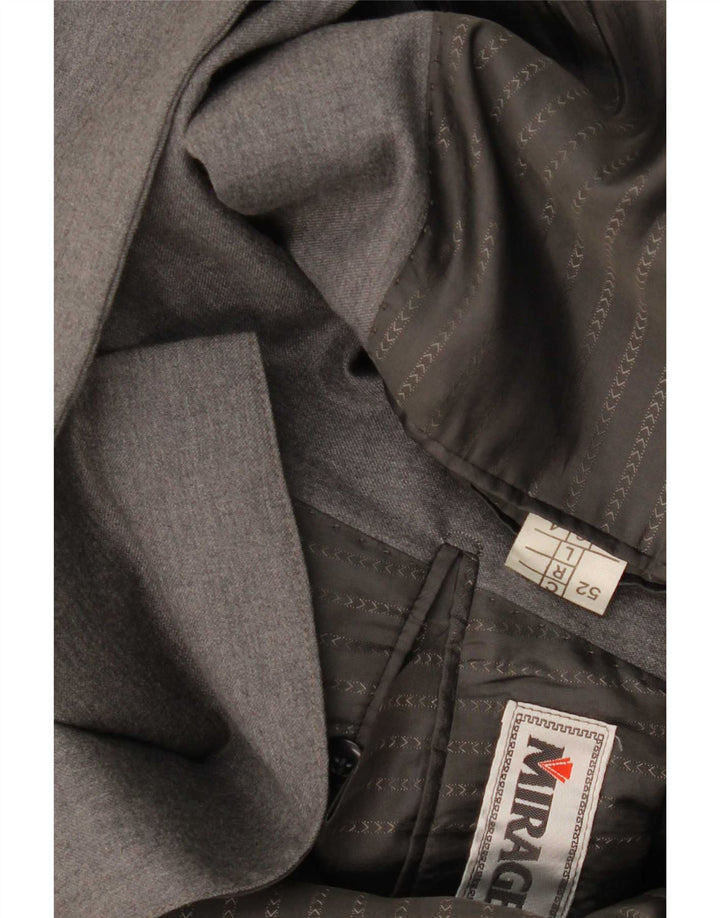Mirage Veste Blazer Croisée Homme IT 52 XL Gris Laine Mérinos