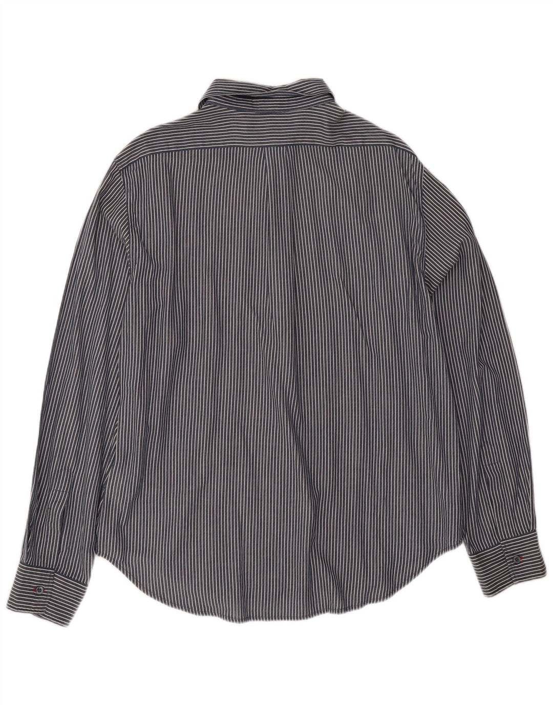 Armani Jeans Chemise homme 3XL coton à fines rayures bleu marine