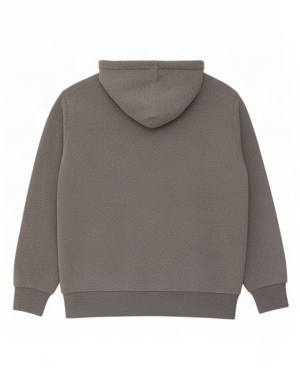 Superdry Pull à capuche zippé Sherpa pour homme 2XL Gris Coton