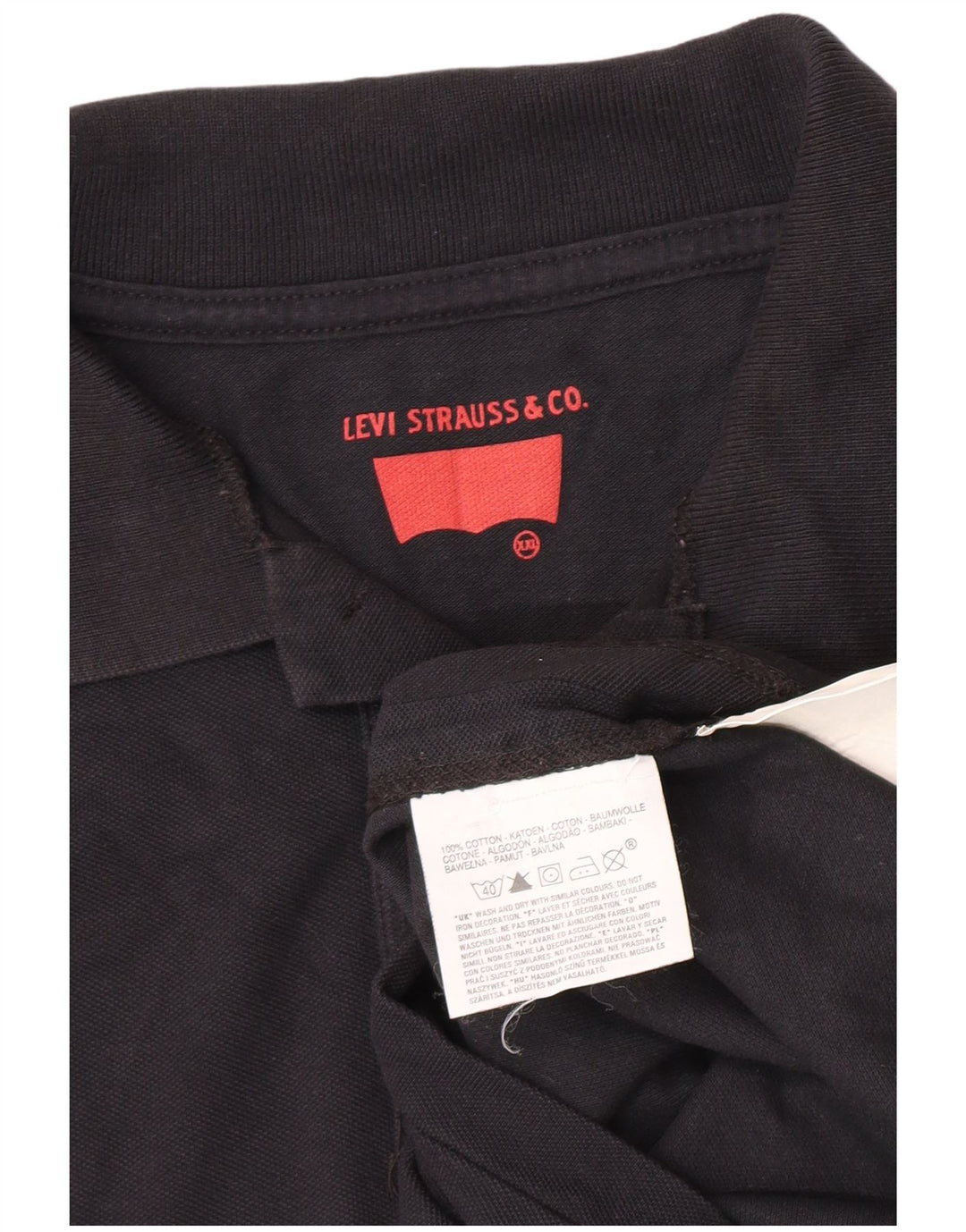 Levi's Polo Homme 2XL Noir Coton