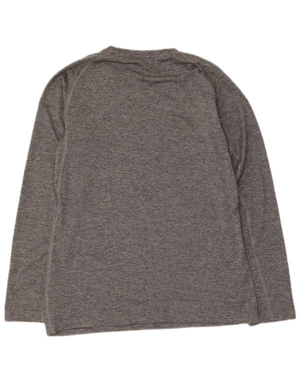 Adidas Climalite Top à manches longues pour femme UK 8/10 Petit gris moucheté