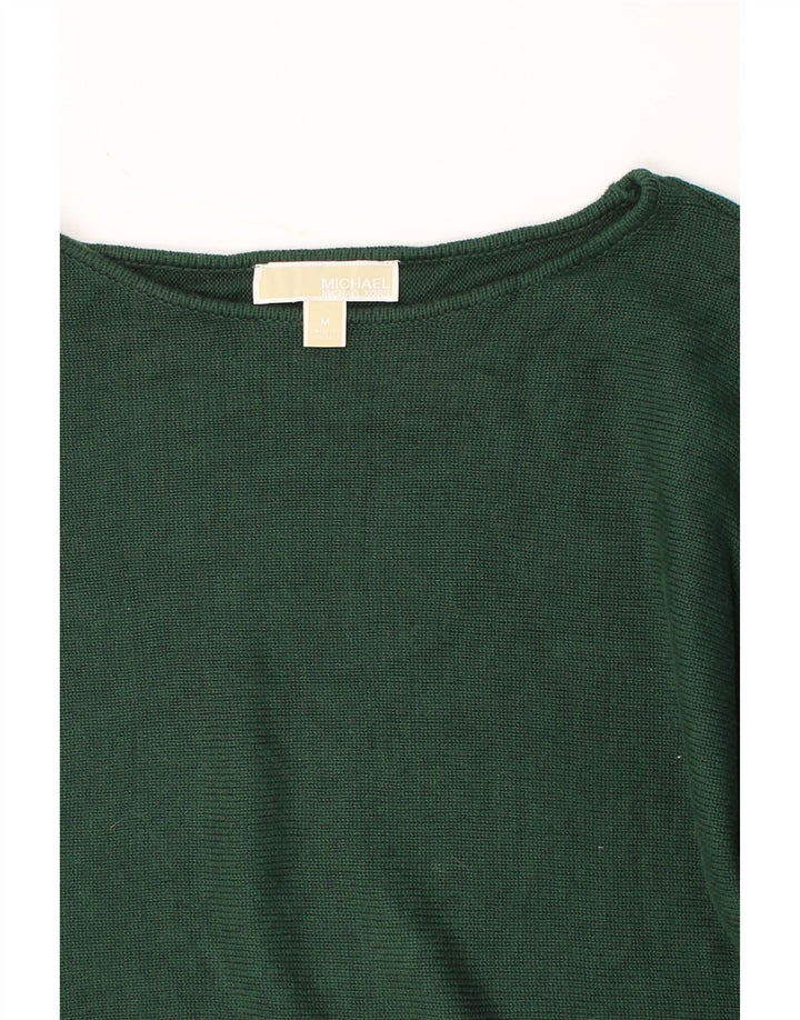 MICHAEL KORS Womens Boat Neck Jumper Sweater UK 14 Medium Green Vintage Michael Kors and Second-Hand Michael Kors from Messina Hembry 