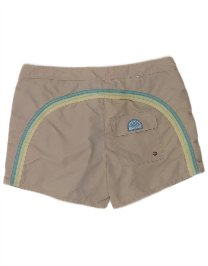 Sundek Short de bain homme grand nylon rayé gris