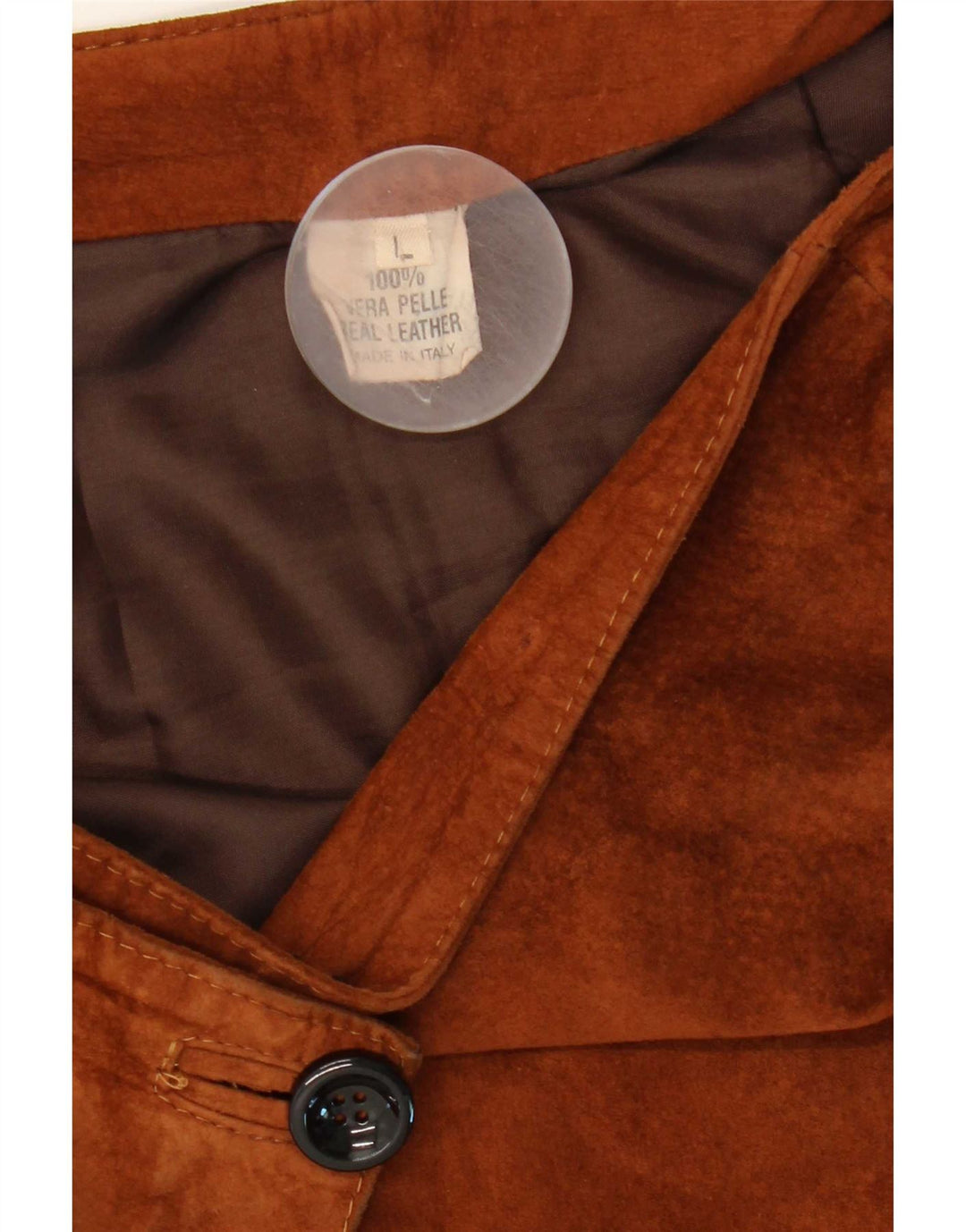 jupe en daim femme vintage Grande W32 Cuir Marron