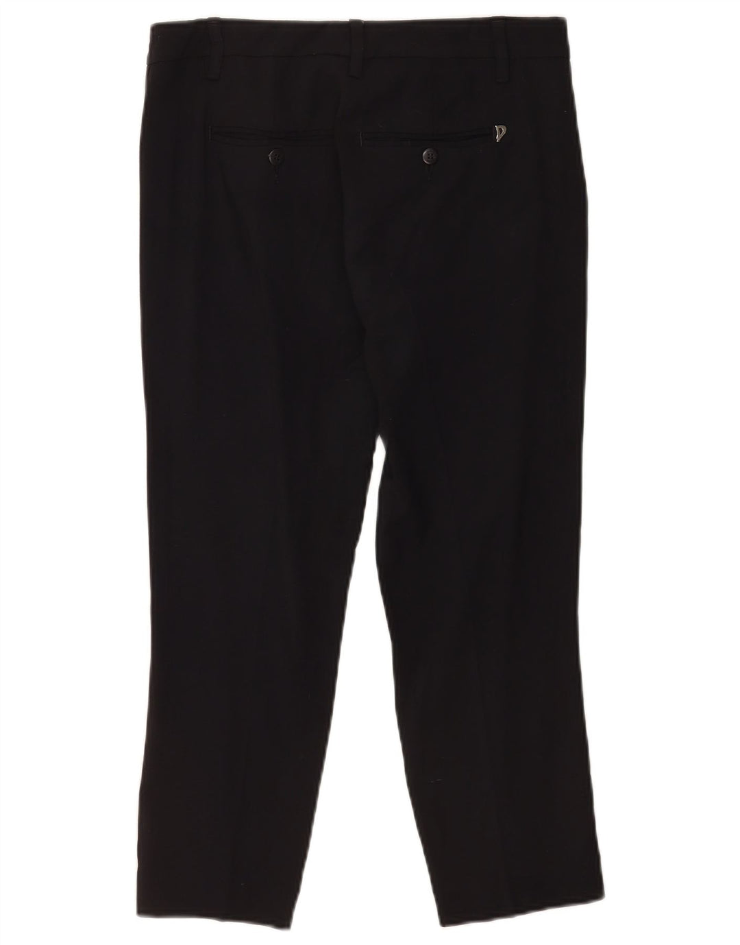 Dondup Pantalon de Costume Court Femme W30 L24 Noir Viscose