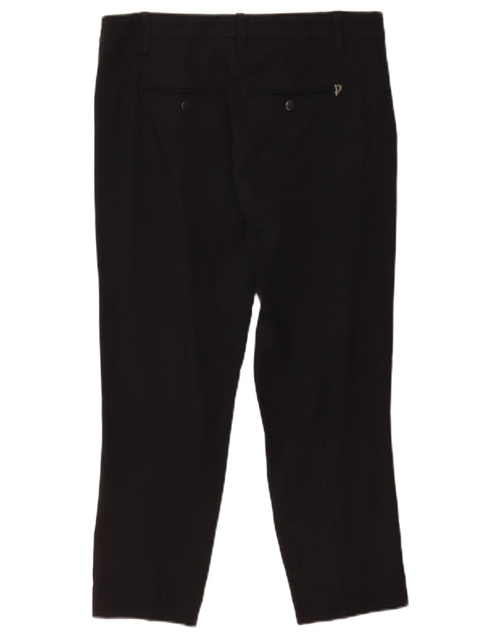 Dondup Pantalon de Costume Court Femme W30 L24 Noir Viscose