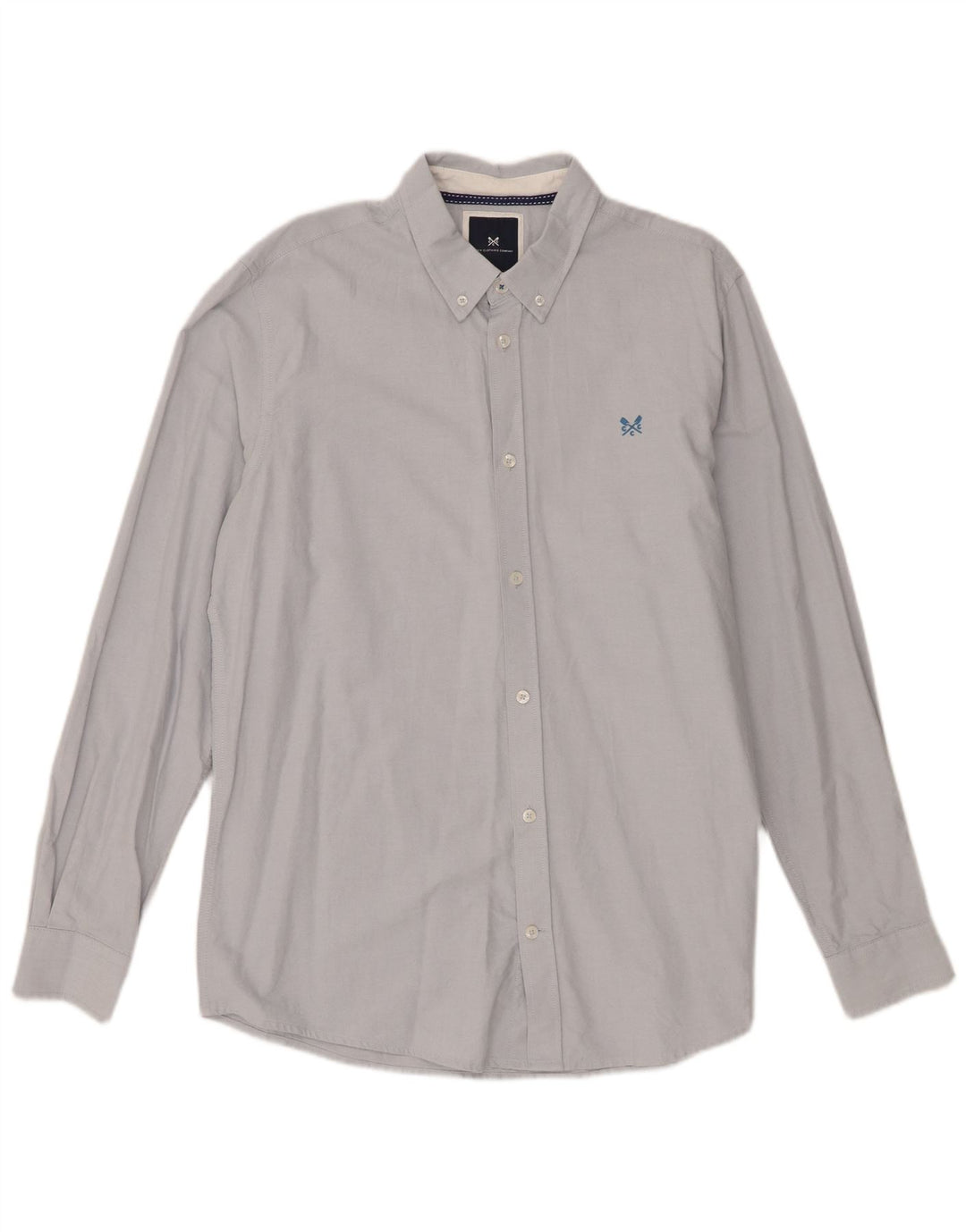 Crew Clothing Chemise Slim Fit Homme Bleu Moyen Coton