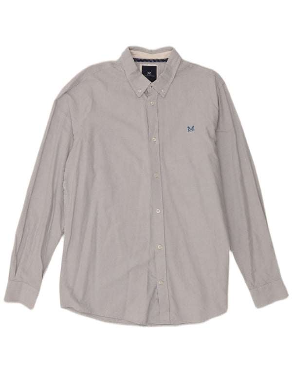 Crew Clothing Chemise Slim Fit Homme Bleu Moyen Coton
