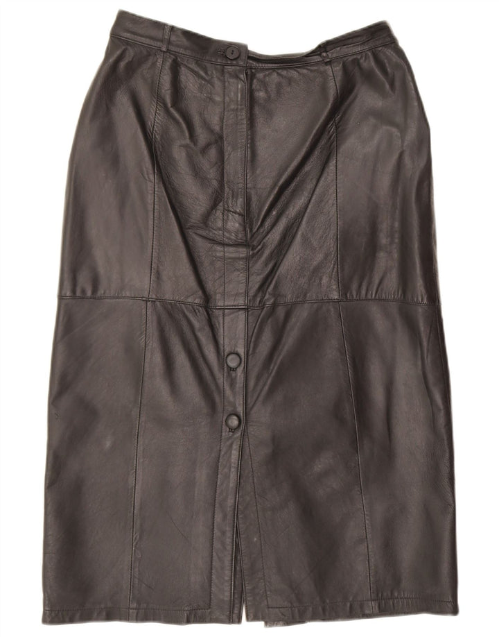 jupe en cuir femme vintage IT 42 Medium W30 Cuir noir